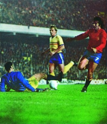 En su clasificación para la Eurocopa de Italia 1980, España tuvo que enfrentarse a Yugoslavia, Rumanía y Chipre.
El juego de la selección fue pésimo y, aunque comenzó bien, sufrió para clasificarse.
España-Rumanía.