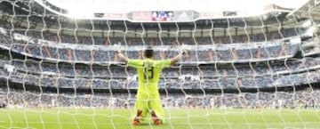 Keylor Navas en el Bernabéu. 