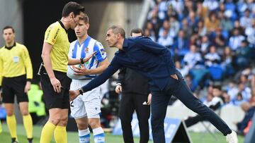 Gaizka Garitano en el Reale Arena.