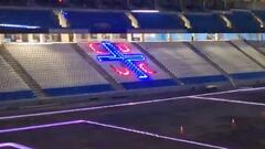 La UC sorprende a sus hinchas y estrena la moderna iluminación del Claro Arena: inédito en Chile