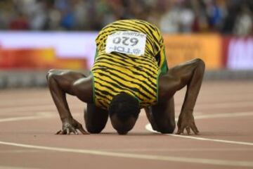 El jamaicano consigue un nuevo oro en los Mundiales de Atletismo de Pekín 2015.