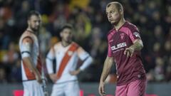 Zozulya se queja durante el Rayo-Albacete que fue suspendido.