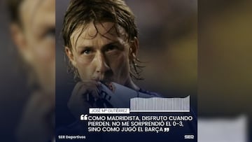 Guti: "Cuando pierde el Barcelona disfruto"