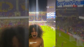La apasionante y viral reacción del hijo de Carrasquilla a su doblete ante Atlanta United