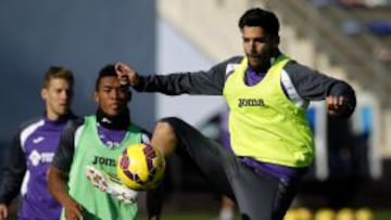 Lafita, durante un entrenamiento.