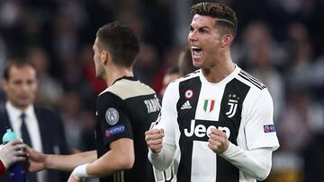 Cristiano Ronaldo durante el encuentro entre Juventus y Ajax. 