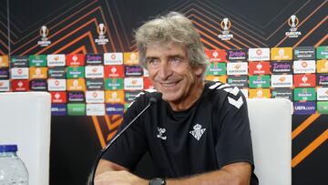 Manuel Pellegrini, en la sala de prensa.