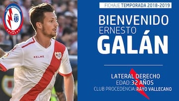 Ernesto Galán ficha por el Rayo Majadahonda