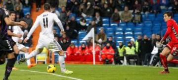 Real Madrid-Valladolid. 4-0. Bale marca el cuarto gol y hat trick en su cuenta personal.