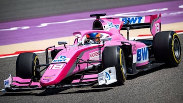 Tatiana Calderón durante la clasificación del Gran Premio de Bahréin.