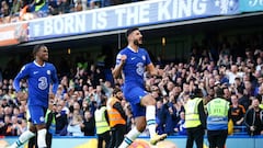 Chelsea's Armando Broja celebrates scoring their side's third goal of the game during the Premier League match at Stamford Bridge, London. Picture date: Saturday October 8, 2022. (Photo by Zac Goodwin/PA Images via Getty Images)