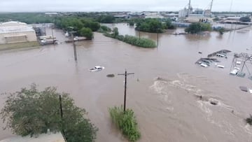 Imágenes de las inundaciones en Concho River, en San Angelo, Texas.