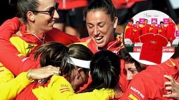 El combinado nacional ha optado por una de las camisetas, firmada, de la selección española femenina que disputó la semifinal frente a Japón pasando a la final de la Fed Cup de Budapest. Tendrá un precio de salida de 100€.