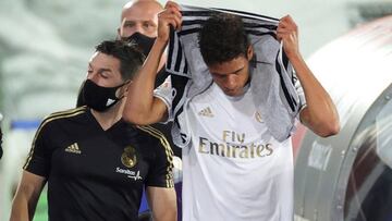 Varane sufre un golpe cervical y es duda para San Mamés