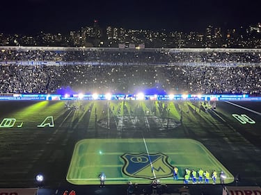 Final de ida de la Copa BetPlay entre Millonarios y Atlético Nacional en El Campín.