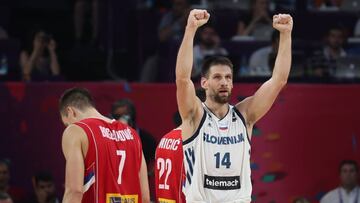 Basketball - Slovenia v Serbia - European Championships EuroBasket 2017 Final - Istanbul, Turkey - September 17, 2017 - Gasper Vidmar of Slovenia reacts. REUTERS/Osman Orsal