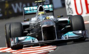 El alemán termina de nuevo la temporada 2011 por delante de su compañero de equipo Michael Schumacher en la general. En la imagen durante del GP de Mónaco.
