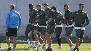 El Betis, en un entrenamiento.