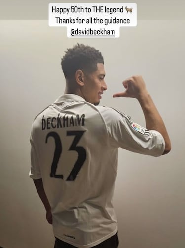 Bellingham felicita a Beckham por su 50 cumplea?os: ¡°Gracias por los consejos¡±