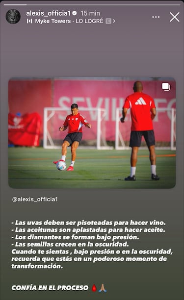 Alexis Sánchez sorprende con este mensaje en redes sociales: “Cuando te sientas en la oscuridad...”