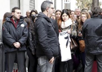 David Beckham regresa a Madrid para la presentaci車n de la nueva colecci車n de una conocida firma de ropa.