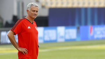 Mourinho antes de la Supercopa de Europa