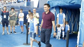 Despedida de Garitano y Mantovani.