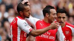 Walcott, Cazorla y Alexis S&aacute;nchez