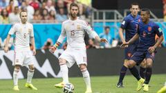 Ramos e Iniesta, en el Mundial de Brasil de 2014.