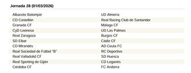 El calendario de LaLiga Hypermotion 25/26