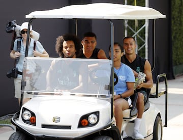 Marcelo, Casemiro y Lucas Vázquez.
