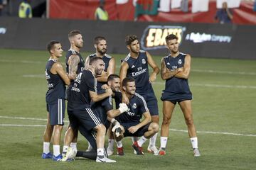 El Madrid entrena en el Red Bull Arena de Nueva Jersey