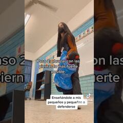 Maestra enseña a sus alumnos qué hacer en caso de estar siendo secuestrados