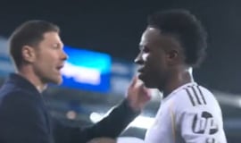 La reacción de Vinicius cuando Xabi le dice que el penalti “era clarísimo”