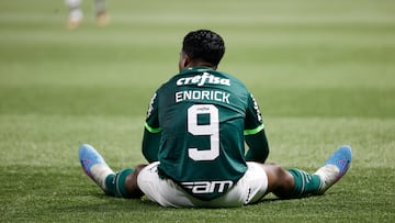 AMDEP3548. SAO PAULO (BRASIL), 07/06/2023.- Endrick de Palmeiras hoy, en un partido de la fase de grupos de la Copa Libertadores entre Palmeiras y Barcelona SC en el estadio Allianz Parque en Sao Pablo (Brasil). EFE/Sebastiao Moreira
