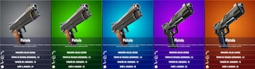 Todas las pistolas de Fortnite