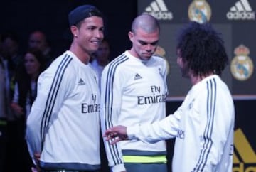 Cristiano Ronaldo, Pepe y Marcelo.