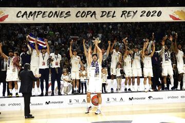 La Copa del Rey 2020 se disputó en el pabellón José María Martín Carpena, Málaga. El Real Madrid ganó 95-68 al Unicaja de Málaga. 