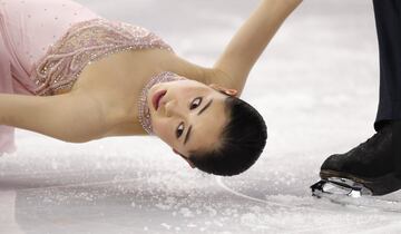 Japan's Miu Suzaki and Ryuichi Kihara in the Figure Skating Event