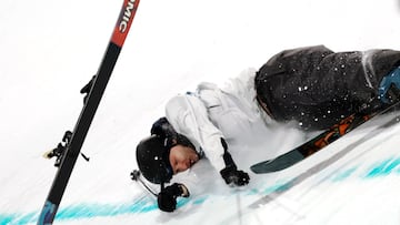LIVIGNO (Italy), 15/02/2026.- Elias Lajunen from Finland competes in the Men's Freestyle Skiing Big Air qualification at the Milano Cortina 2026 Winter Olympic Games, in Livigno, Italy, 15 February 2026. (Finlandia, Italia) EFE/EPA/ALEX PLAVEVSKI
