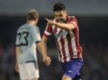 0-2. David Villa celebra el segundo gol.