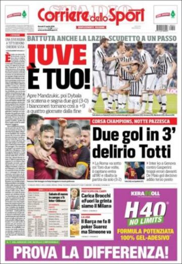 Juve on fire and Totti's two goals in three minutes sends Roma into raptures.