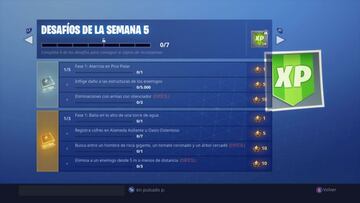 Fortnite Battle Royale: Desaf&iacute;os de la Semana 5 de la Temporada 7