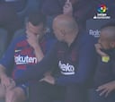 Las lágrimas de Jordi Alba tras abandonar el campo en el 17'