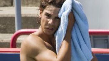 Nadal, durante una sesión de entrenamiento en Montreal.