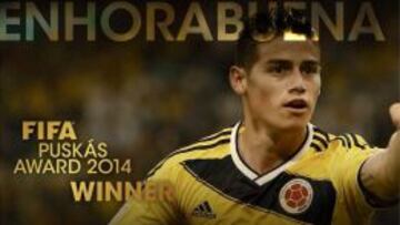 James Rodríguez gana el Premio Puskas al mejor gol