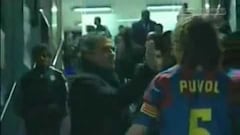 La cachetada de Mou a Puyol se volvió a hacer viral: ojo a la cara del ex defensor