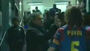 La cachetada de Mou a Puyol se volvió a hacer viral: ojo a la cara del ex defensor