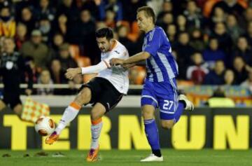 Valencia-Dinamo de Kiev. Barragán y Makarenko.