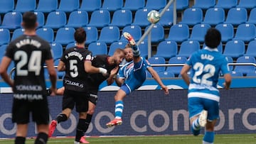 05/07/20 PARTIDO DE SEGUNDA DIVISION DEPORTIVO DE LA CORUÑA - HUESCA GOL 2-0 ALEGRIA Christian Santos
